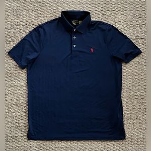 Ralph Lauren Polo Performance Jersey Polo Shirt Size Large Navy Blue